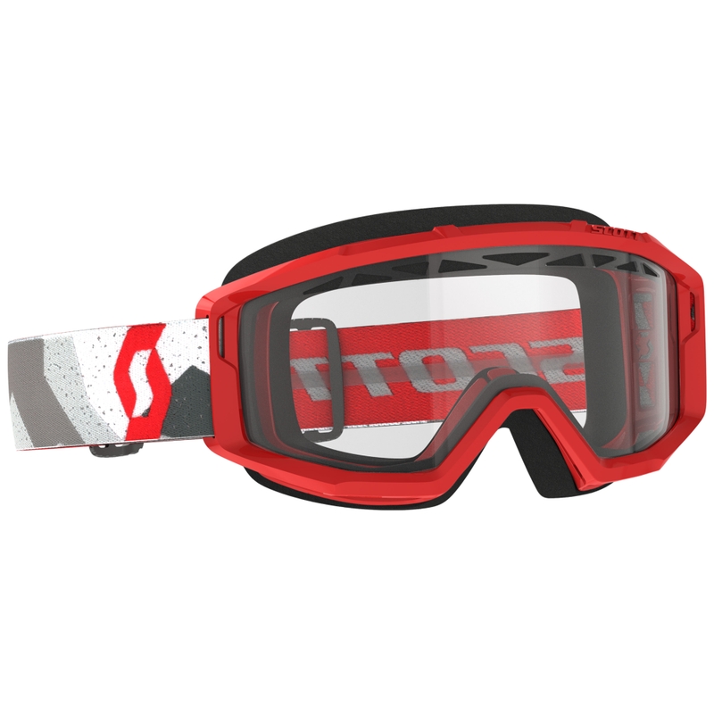 Motokrosové okuliare SCOTT Primal Enduro camo červené s čírym plexi výpredaj