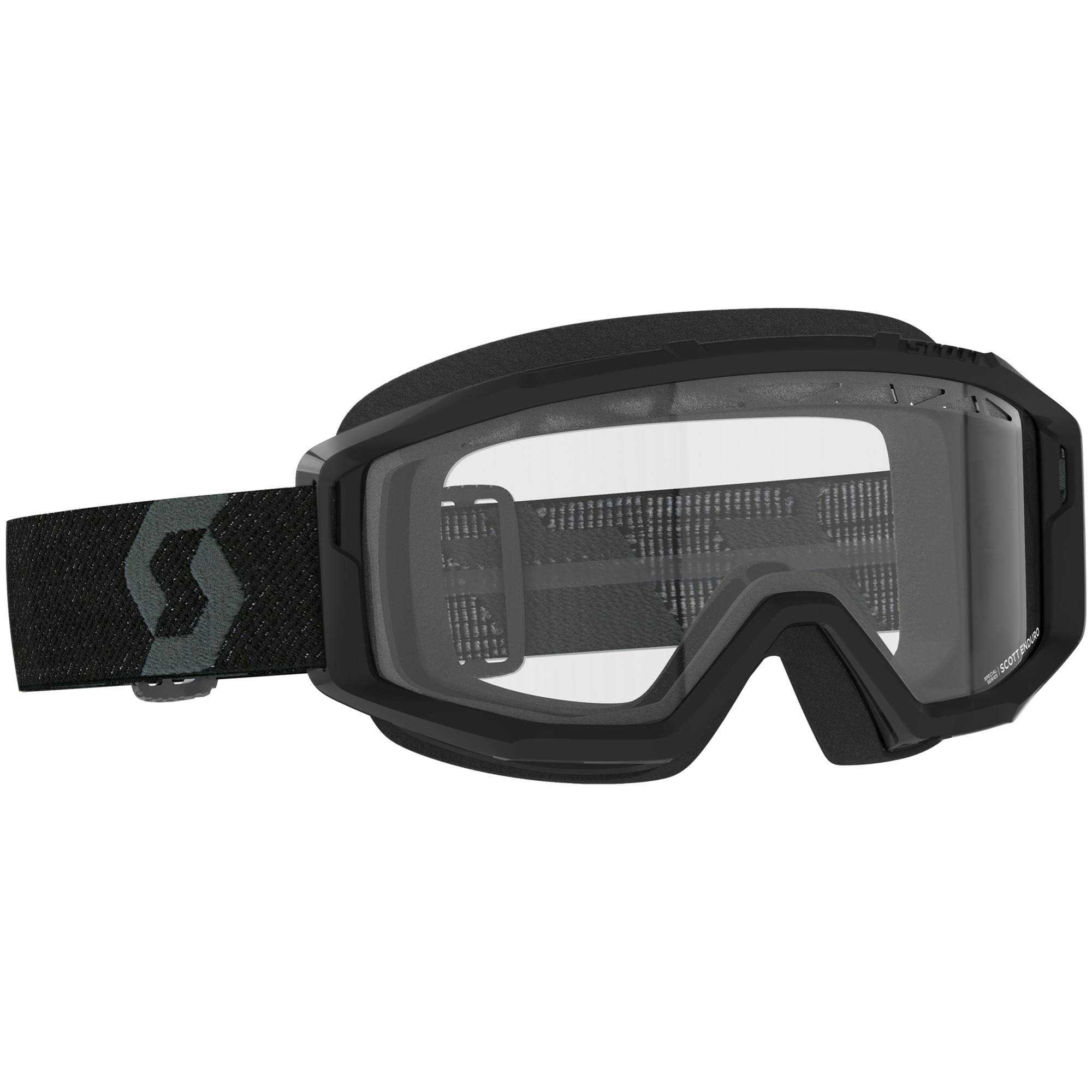 Motokrosové okuliare SCOTT Primal Enduro čierne s čírym plexi