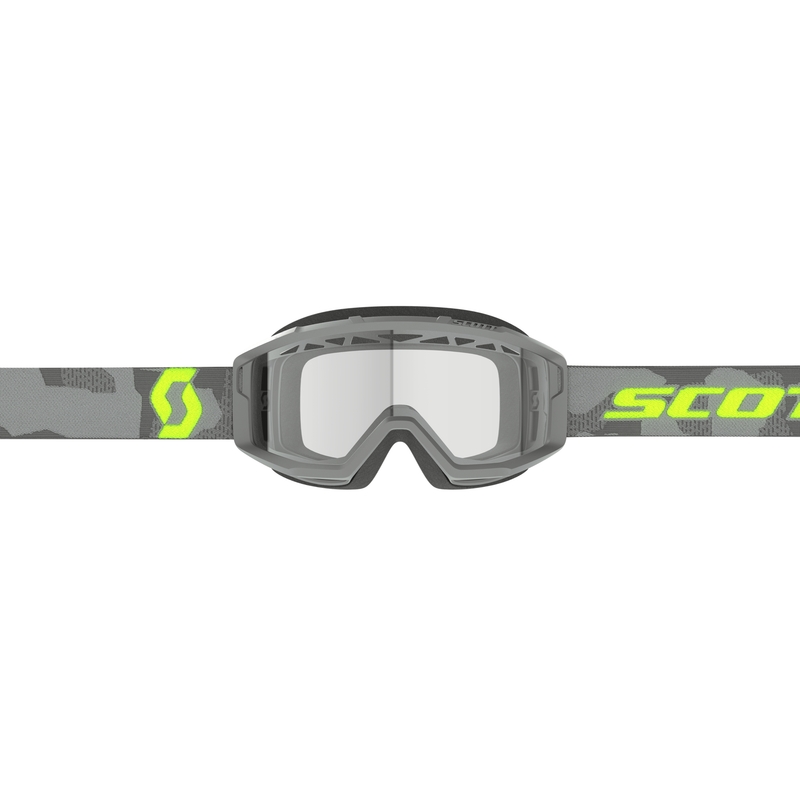 Motokrosové okuliare SCOTT Primal Enduro šedo-fluo žlté s čírym plexi