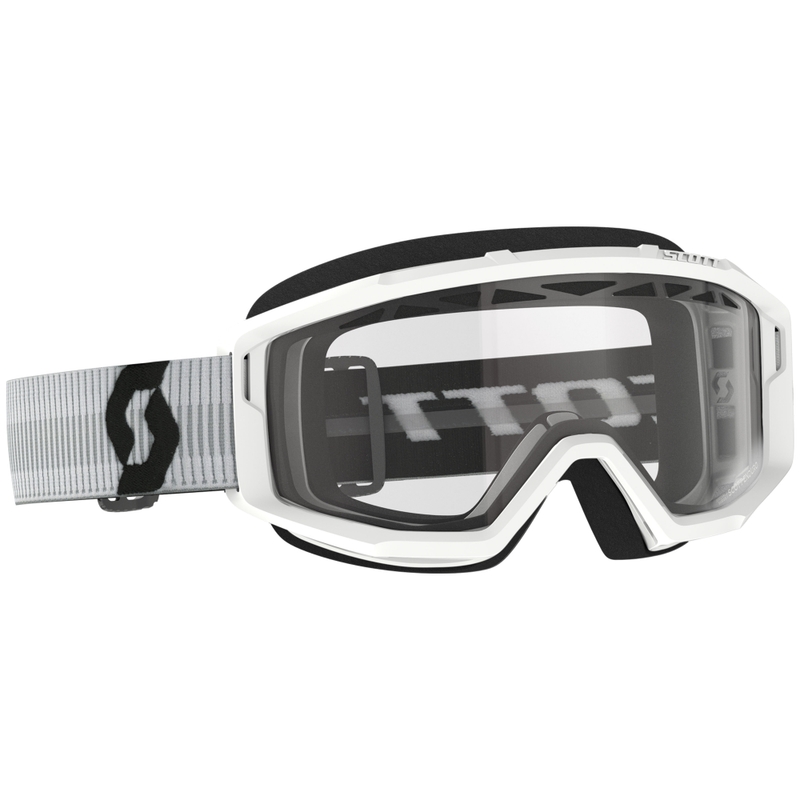 Motokrosové okuliare SCOTT Primal Enduro biele s čírym plexi