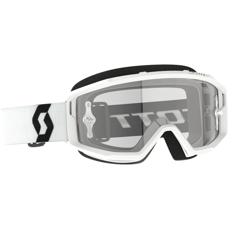 Motokrosové okuliare SCOTT Primal Clear biele s čírym plexi