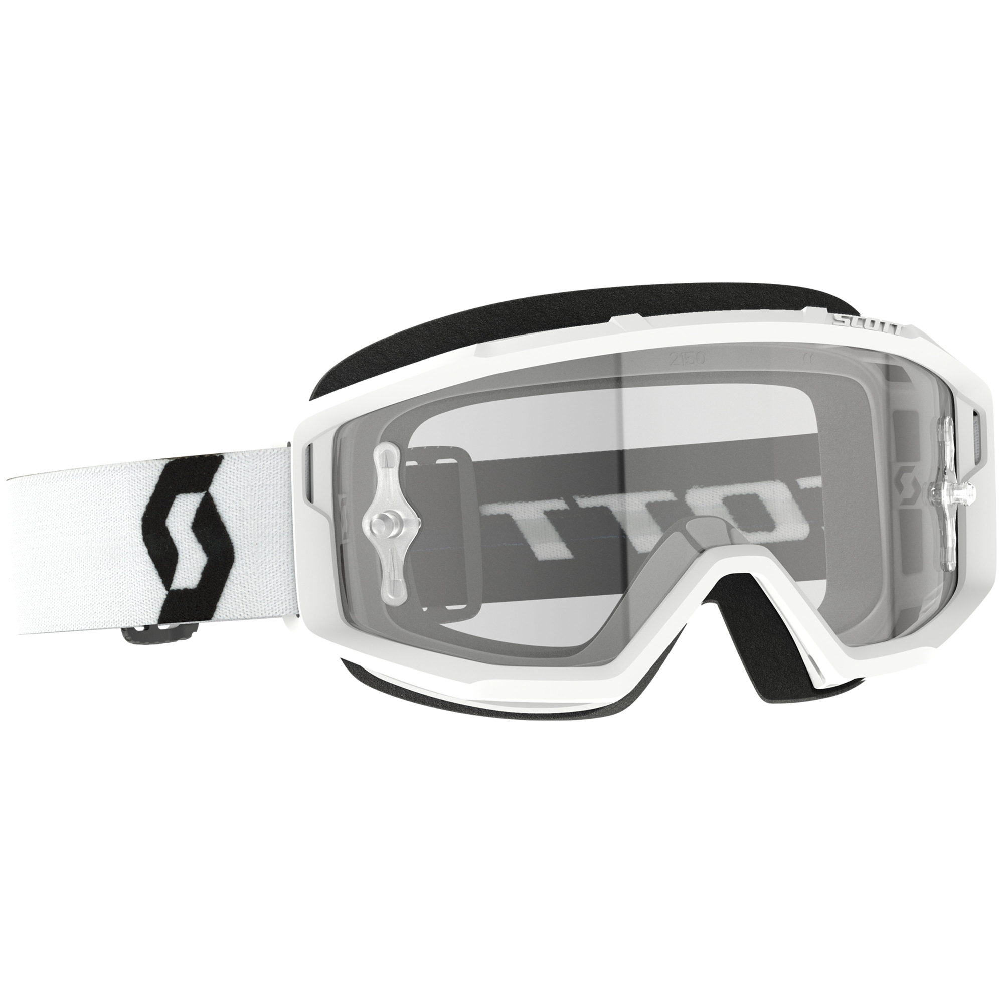 Motokrosové okuliare SCOTT Primal Clear biele s čírym plexi