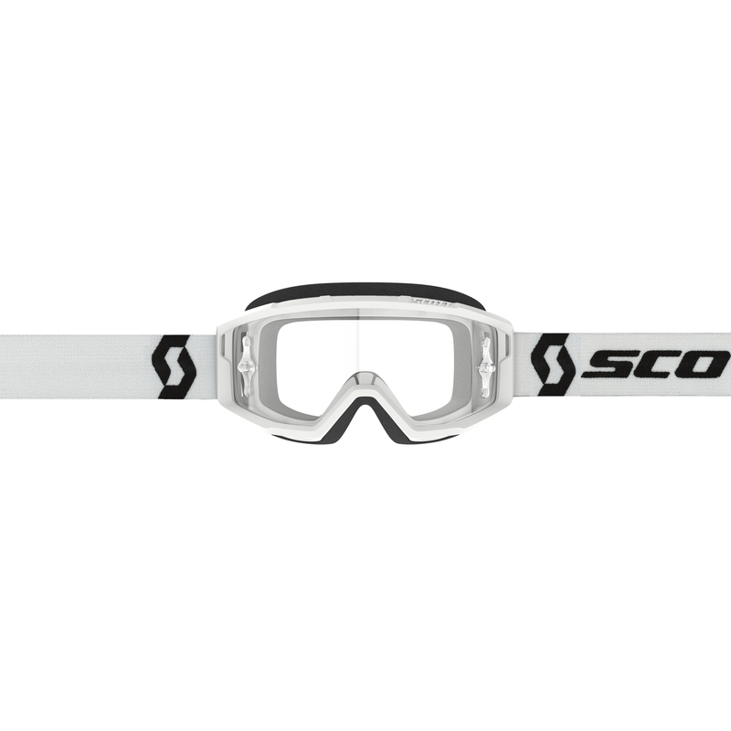 Motokrosové okuliare SCOTT Primal Clear biele s čírym plexi