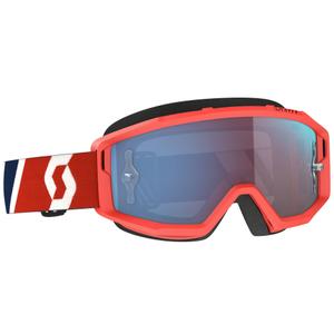 Motokrosové okuliare SCOTT Primal CH červeno-modré s chróm modrým plexi