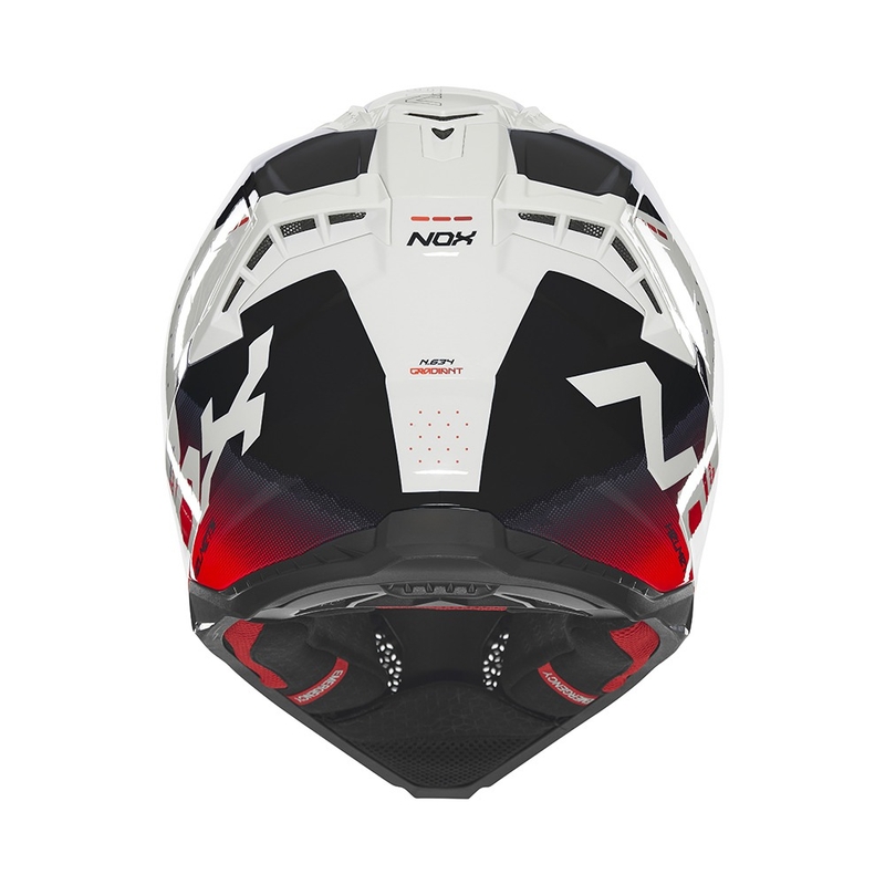Motokrosová prilba NOX N634 bielo-čierno-červená