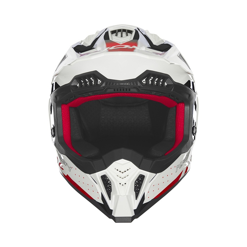 Motokrosová prilba NOX N634 bielo-čierno-červená