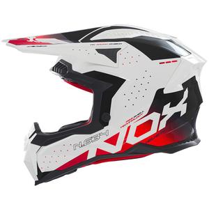 Motokrosová prilba NOX N634 bielo-čierno-červená