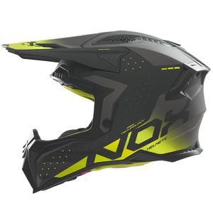 Motokrosová prilba NOX N634 matná čierno-fluo žltá