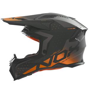 Motokrosová prilba NOX N634 matná čierno-oranžová