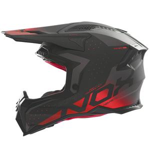 Motokrosová prilba NOX N634 matná čierno-červená