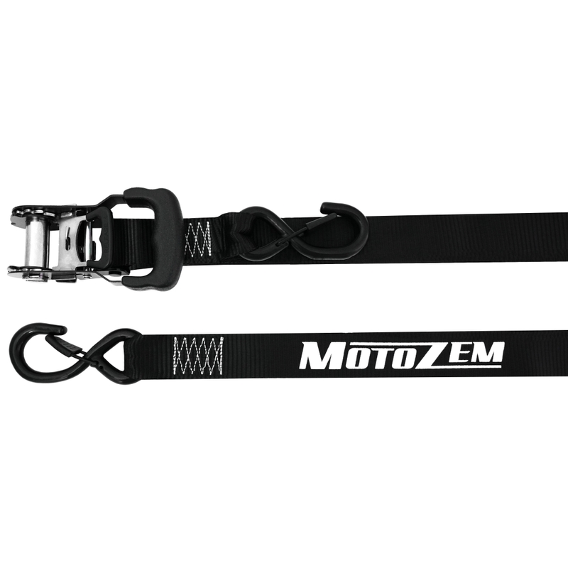 Motocyklové popruhy MotoZem s račňou čiernej