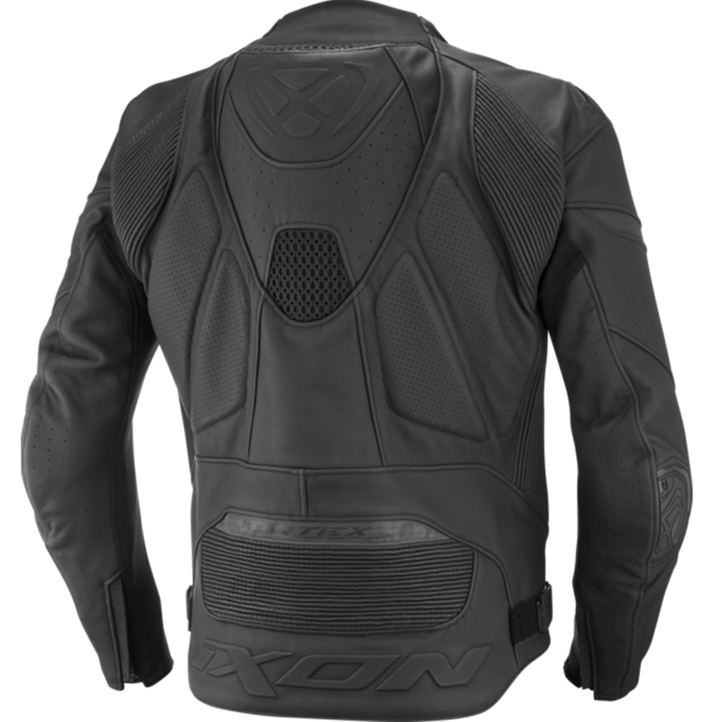 Kožená bunda na motorku IXON Vortex 3 čierno-čierna