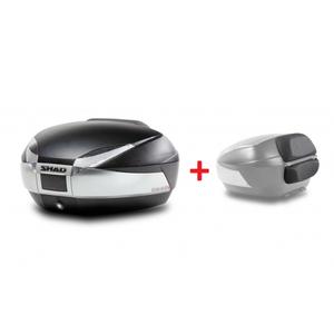 Vrchný kufor na motorku SHAD SH48 D0B48400+D0RI4800 Nový titán with PREMIUM SMART lock and backrest