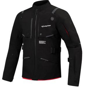 Bunda na motorku IXON M-Skeid čierno-fluo červená
