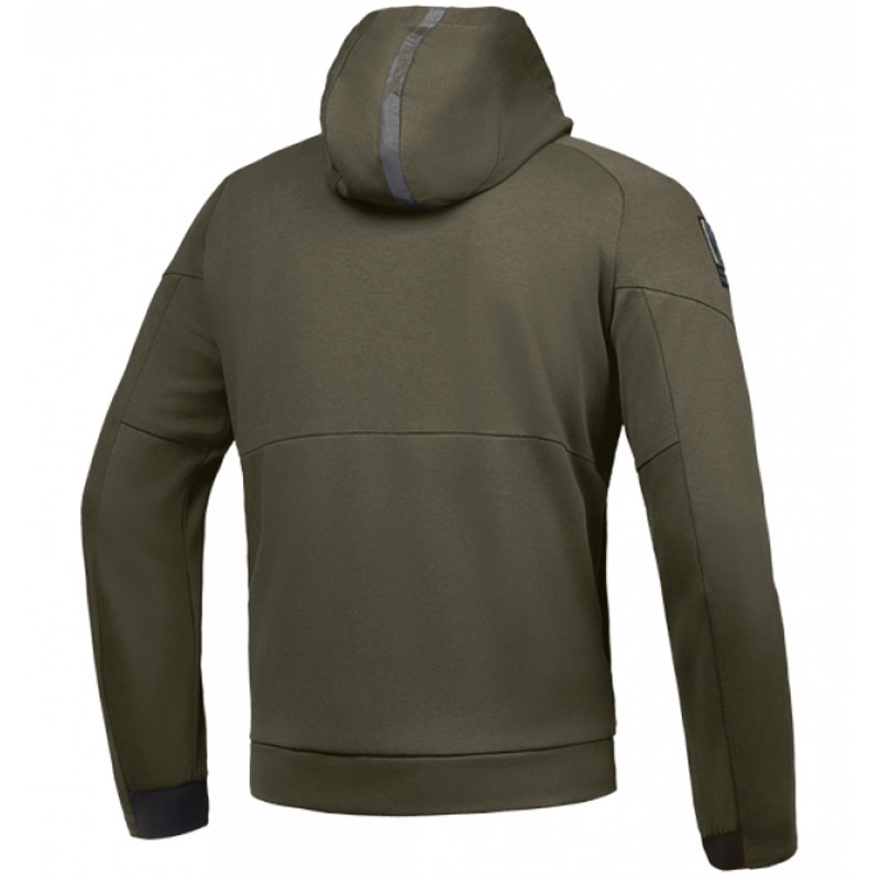 Mikina na motorku IXON Touchdown khaki-čierna