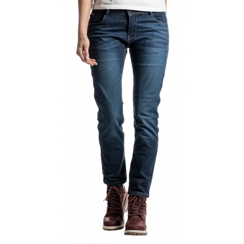 Dámske džínsy na motorku IXON Billie vyprané modré