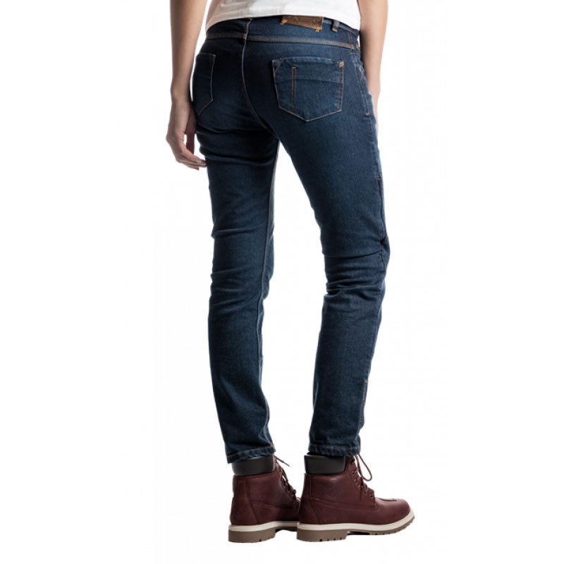 Dámske džínsy na motorku IXON Billie vyprané modré