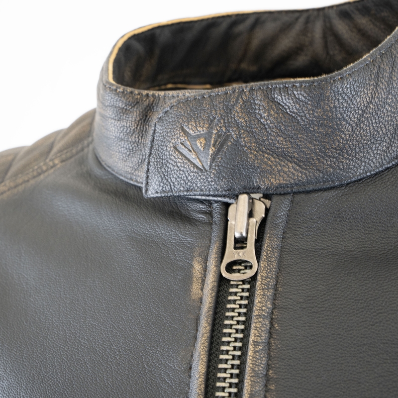 Kožená bunda na motorku RSA Vintage hnedá