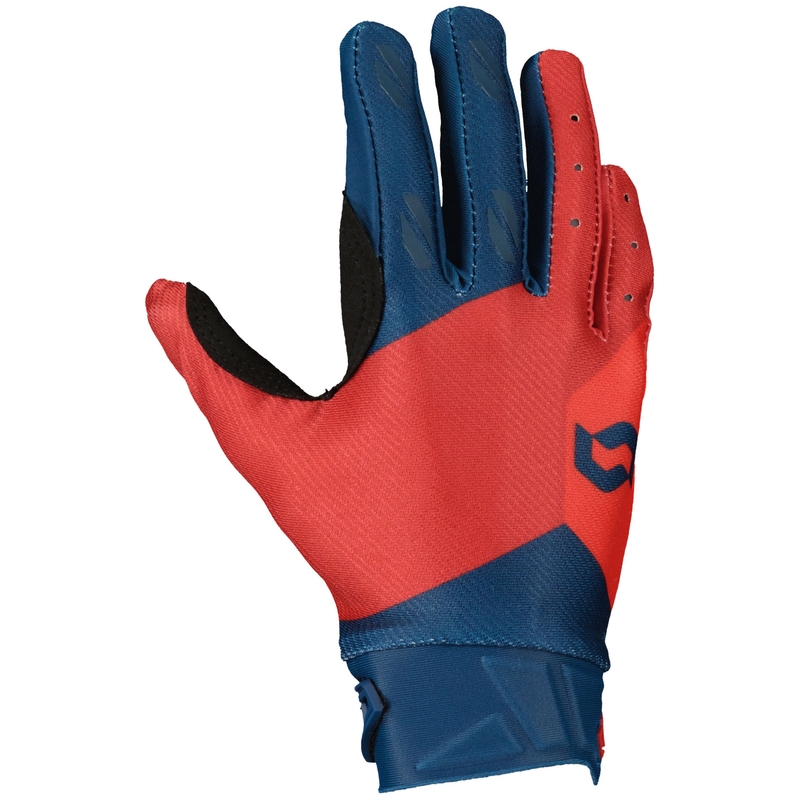 Detské motokrosové rukavice SCOTT EVO TRACK modro-neónovo červené
