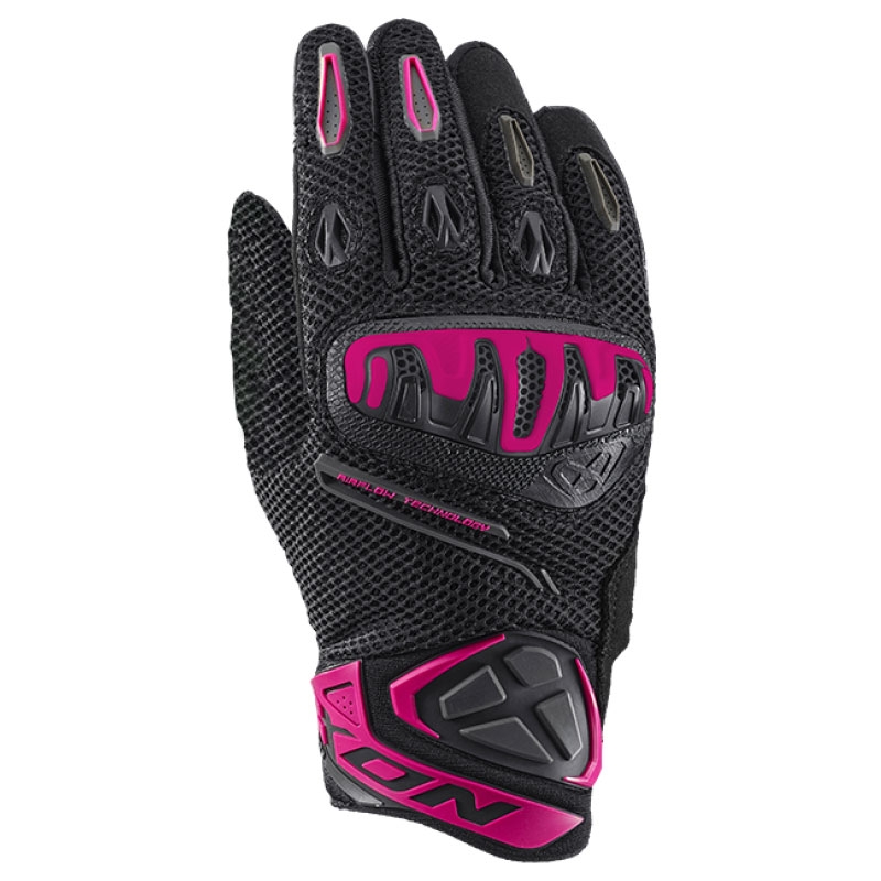 Dámske rukavice na motorku IXON Mirage Airflow čierno-ružové