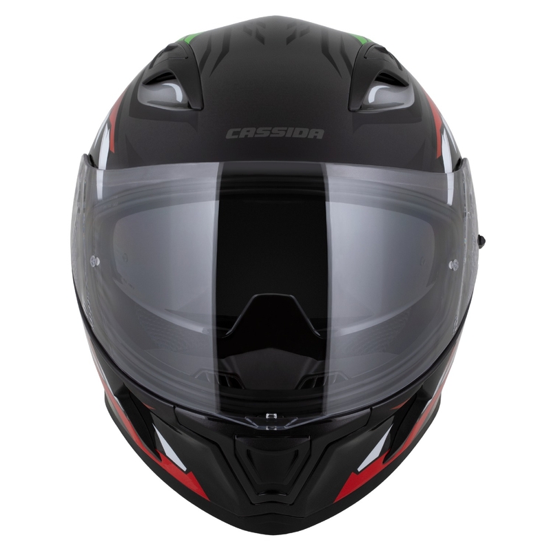 Integrálna prilba Cassida Orbit Strix červeno-zeleno-šedo-bielo-čierna