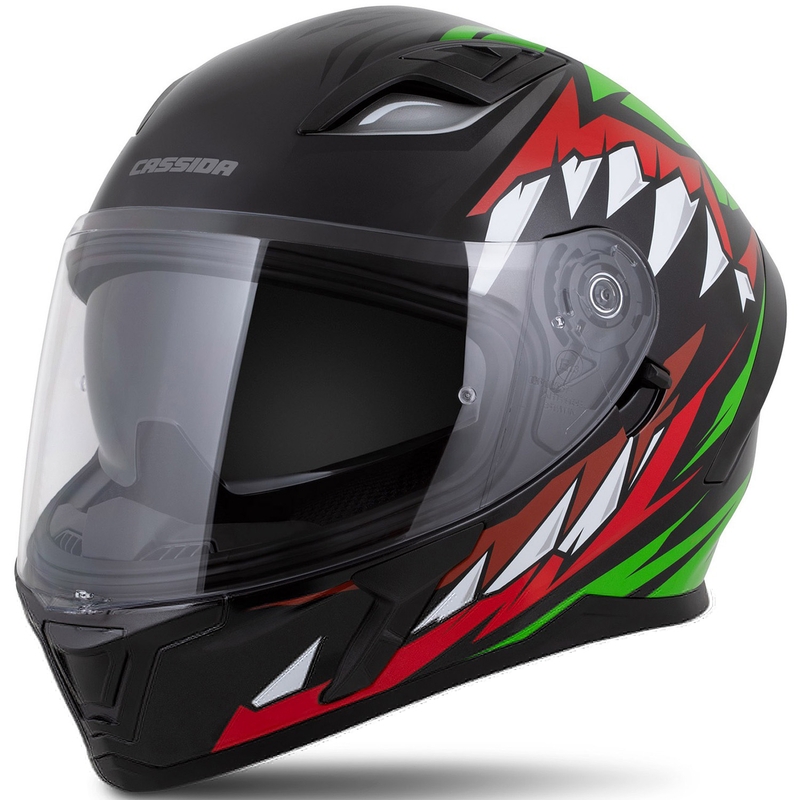 Integrálna prilba Cassida Orbit Strix červeno-zeleno-šedo-bielo-čierna
