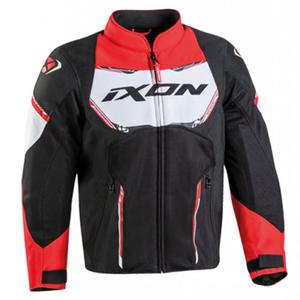 Detská bunda na motorku IXON Striker Air čierno-červeno-biela