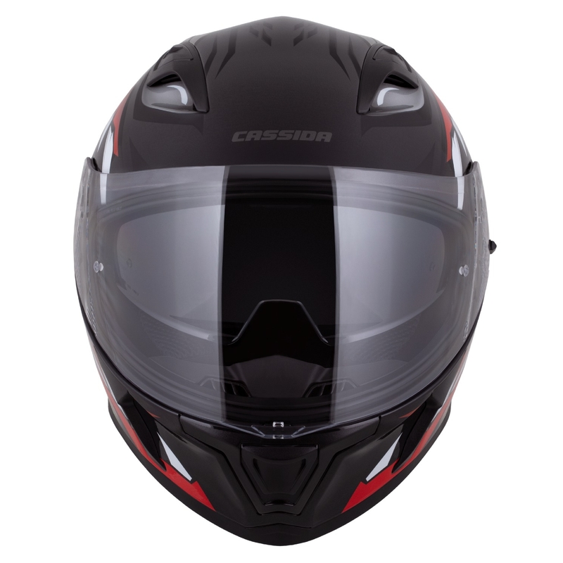 Integrálna prilba Cassida Orbit Strix červeno-sivo-bielo-čierna
