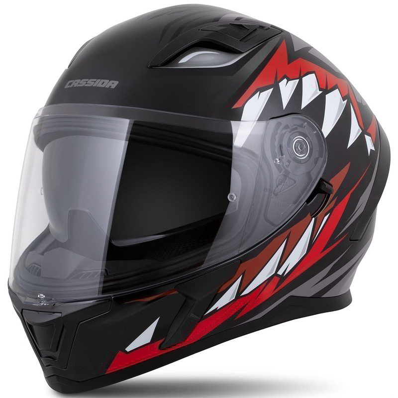 Integrálna prilba Cassida Orbit Strix červeno-sivo-bielo-čierna