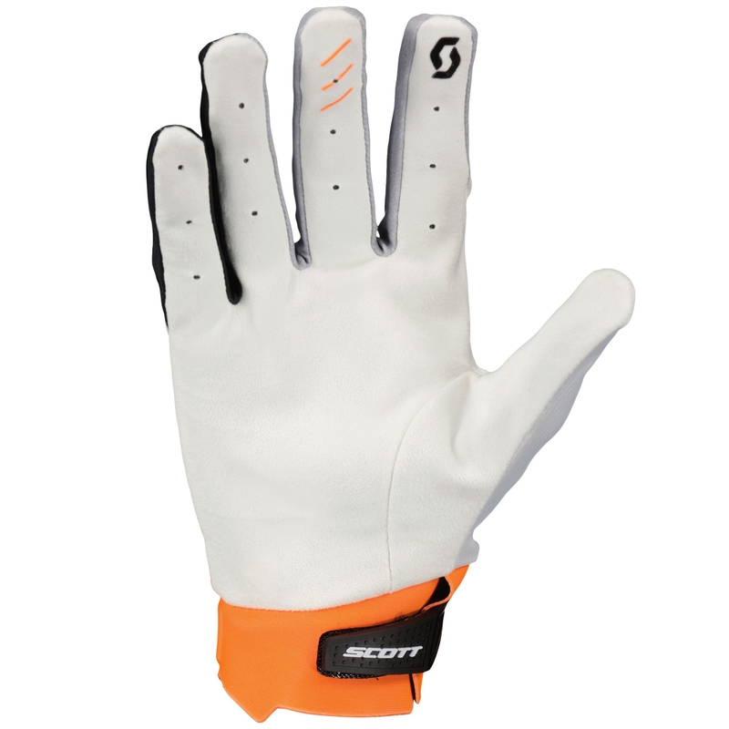Motokrosové rukavice SCOTT EVO RACE bielo-oranžové