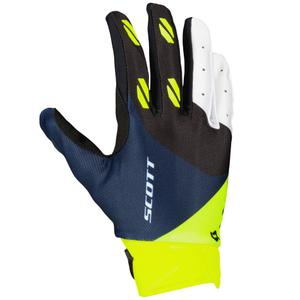 Motokrosové rukavice SCOTT EVO RACE fialovo-modro-fluo žlté