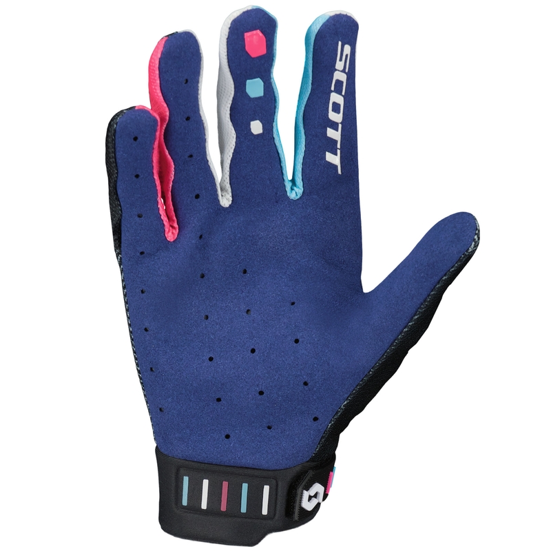 Motokrosové rukavice SCOTT Podium PRO modro-ružové