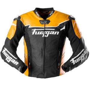 Kožená bunda na motorku Furygan Signature 55 čierno-žltá