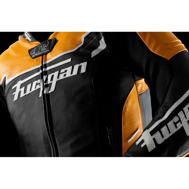 Kožená bunda na motocykel Furygan Signature 55 čierno-žltá