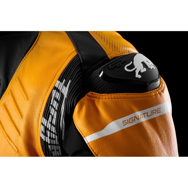 Kožená bunda na motocykel Furygan Signature 55 čierno-žltá