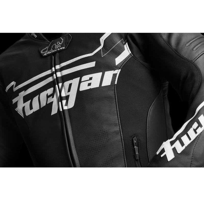 Kožená bunda na motocykel Furygan Sirius čierno-biela