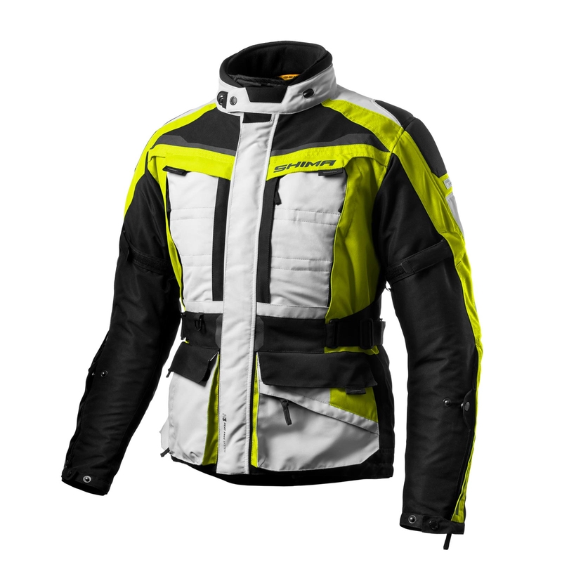 Bunda na motocykel Shima Horizon fluorescenčno žltá-šedo-čierna