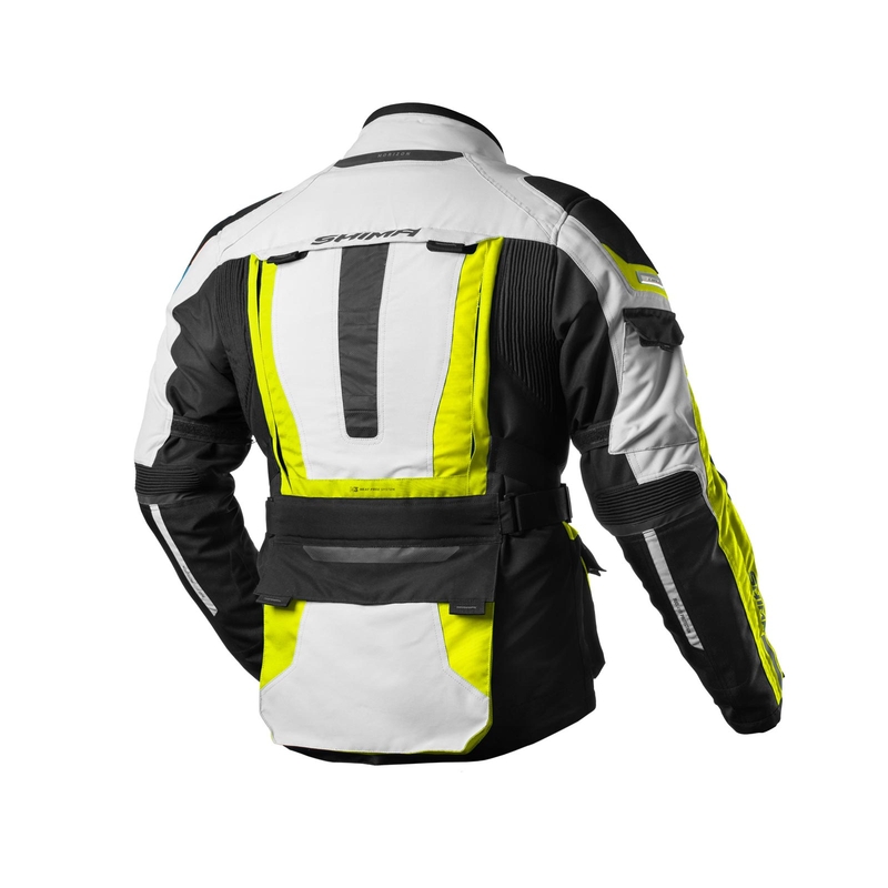 Bunda na motocykel Shima Horizon fluorescenčno žltá-šedo-čierna