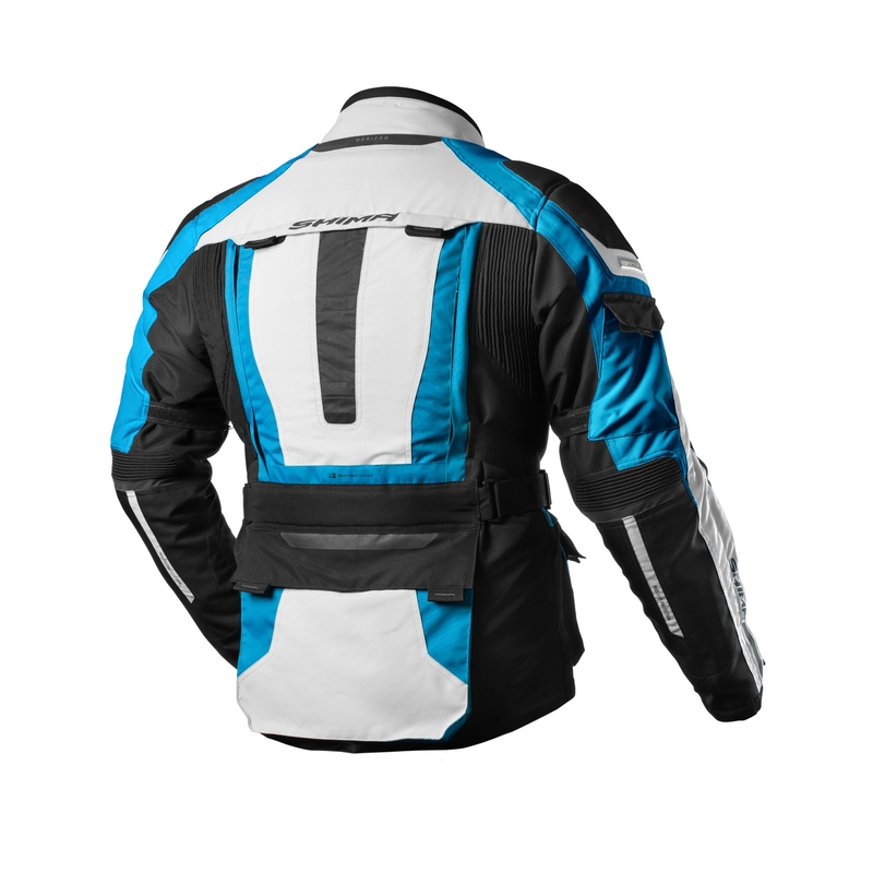 Bunda na motocykel Shima Horizon modro-šedo-čierna výpredaj