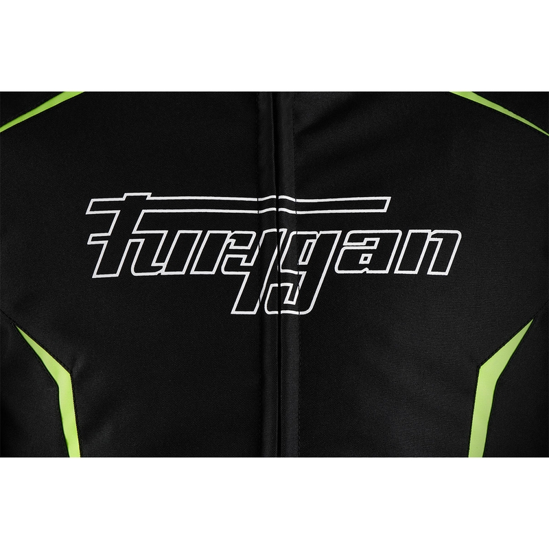 Bunda na motocykel Furygan Yori čierno-bielo-fluorescenčno žltá