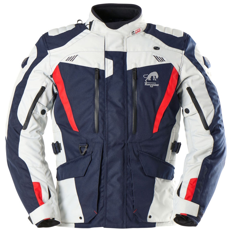 Bunda na motocykel Furygan Apalaches Evo modro-béžovo-červená