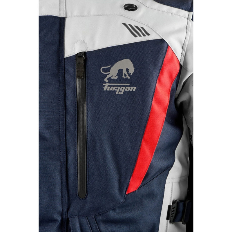 Bunda na motocykel Furygan Apalaches Evo modro-béžovo-červená