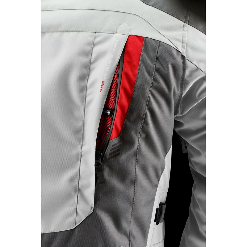 Bunda na motocykel Furygan Apalaches Evo sivo-béžovo-červená