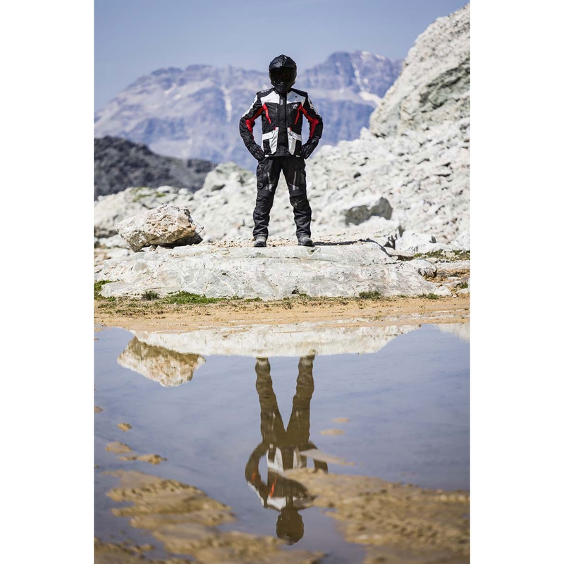 Bunda na motocykel Furygan Apalaches Evo čierno-béžovo-červená