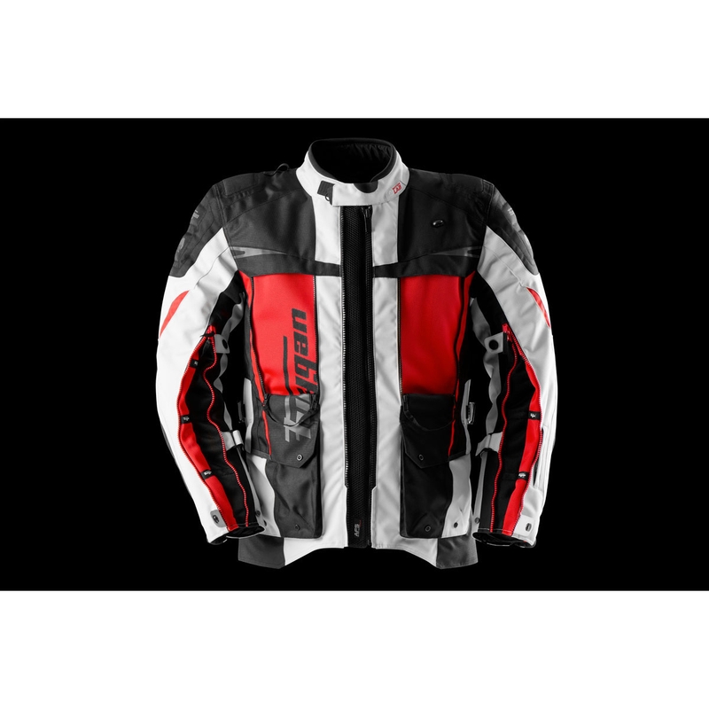 Bunda na motorku Furygan Montroc Kevlar® Primaloft® 3IN1+ čierno-béžovo-červená