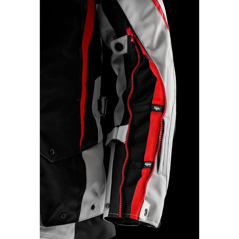 Bunda na motorku Furygan Montroc Kevlar® Primaloft® 3IN1+ čierno-béžovo-červená