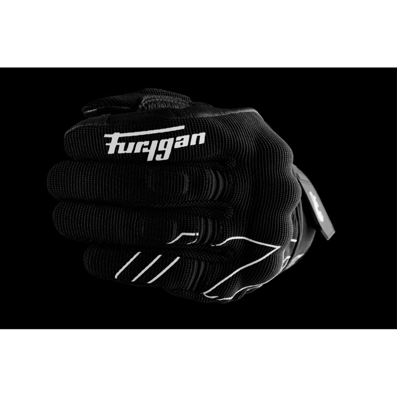 Rukavice na motorku Furygan Jet Neon D3O čierno-biele