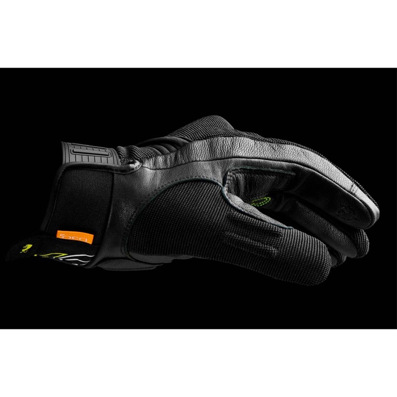 Rukavice na motorku Furygan Jet Neon D3O čierno-bielo-fluo žlté