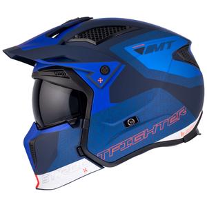 Otvorená prilba s maskou MT Streetfighter SV Totem C17 bielo-modrá