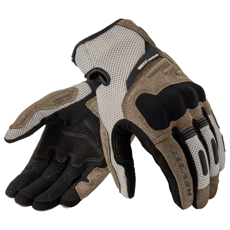 Rukavice na motorku Revit Cavern pieskovo-čierne